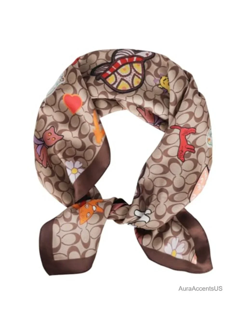 Silk Feel Polyester Fashion Scarf for Women - Square Head Scarf